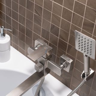 Смеситель для ванны с душем РМС SUS125-006EP нержавеющая сталь